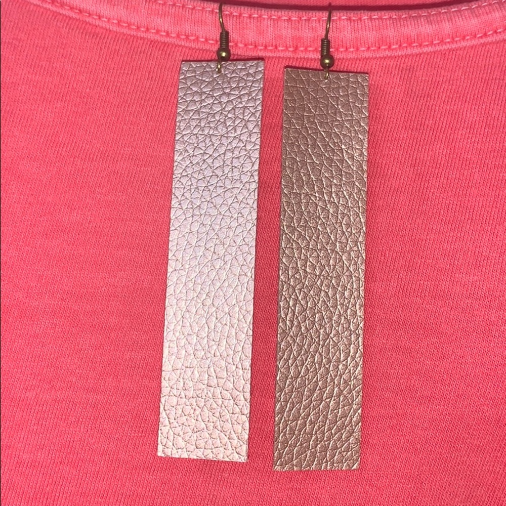 Metallic Blush Pink Earings